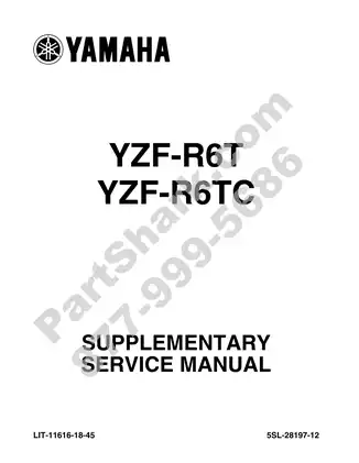 Yamaha YZF-R6T/R6TC Supplementary Service Manual