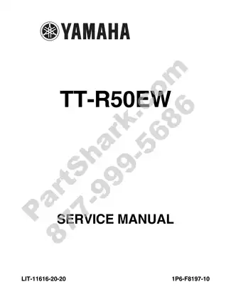 Yamaha TT-R50EW Service Manual (2006 Edition)