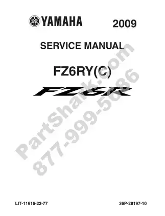 Yamaha FZ6RY 2009 Service Manual: Comprehensive Guide for Maintenance and Repair