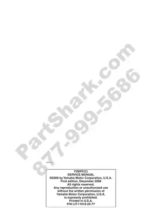 Yamaha FZ6RY 2009 Service Manual: Comprehensive Guide for Maintenance and Repair Preview image 3