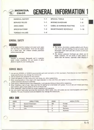 1980-1985 Honda CB650 repair manual Preview image 3