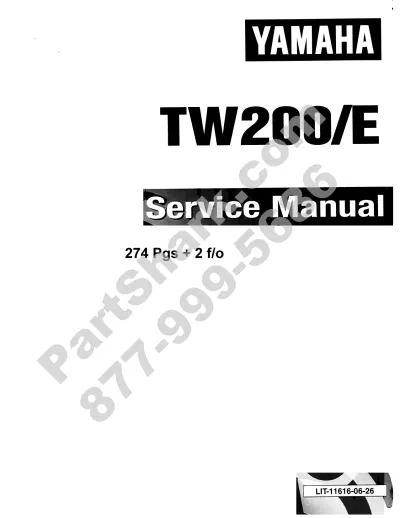 Preview: 2001–2009 Yamaha Trailway TW200/E Service Manual