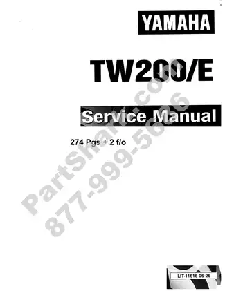 1987-2009 Yamaha TW200/E Trailway service manual Preview image 1