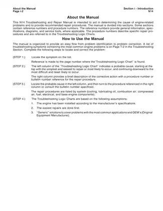 Cummins N14, NTA-14 diesel engine troubleshooting and repair manual Preview image 5