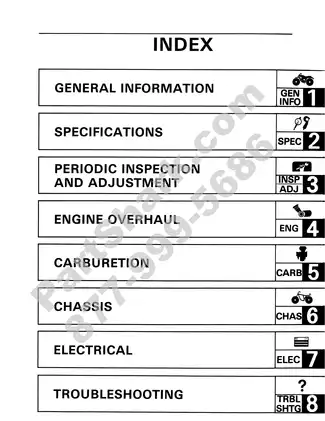 1991-2009 Yamaha Raptor 350 ATV shop manual Preview image 5