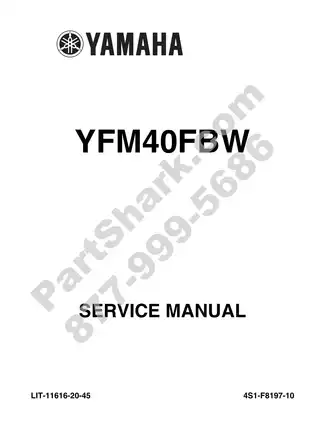 2007-2010 Yamaha Big Bear 400 service manual Preview image 1