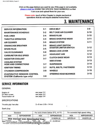 Honda Helix Scooter Complete Service Manual (1993) Preview image 5