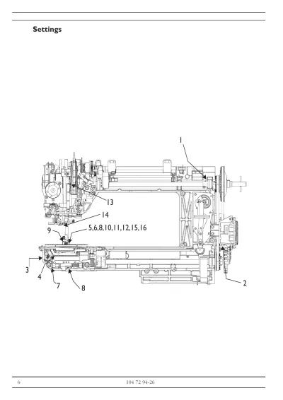 Husqvarna VIKING Designer Diamond Sewing Machine 2009–2010 Service Manual (P/N 104 72 94–26) – preview page 1