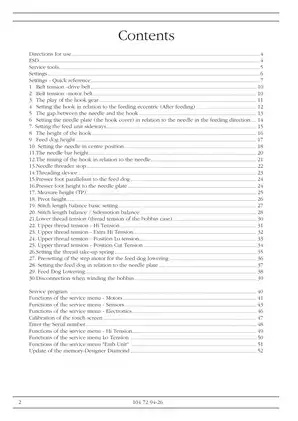 Husqvarna Viking Designer Diamond sewing machine service manual Preview image 4