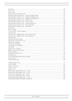 Husqvarna Viking Designer Diamond sewing machine service manual Preview image 5