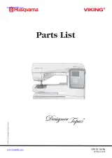 Husqvarna Viking Designer Topaz Parts List (P/N 104 72 95-26) – preview page 1