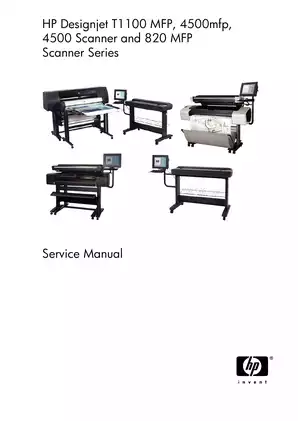 HP Designjet T1100, 4500 820 large-format printers/plotter service manual Preview image 1