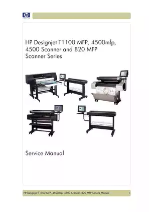 HP Designjet T1100 MFP, 4500mfp, 4500 Scanner, 820 MFP Service Manual - Complete Guide Preview image 4