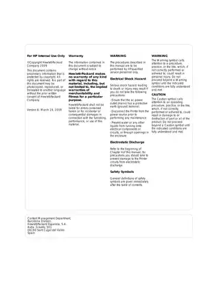 HP Designjet T1100/T1100ps/T610/T1120/T1120ps service manual Preview image 2