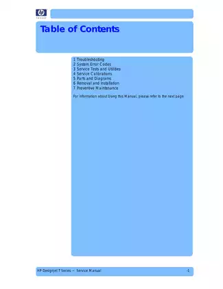 HP Designjet T Series Printer Service Manual - Comprehensive Guide for T1100 and T610 Models Preview image 3