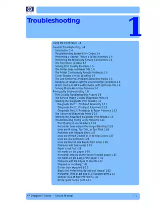 HP Designjet T Series Printer Service Manual - Comprehensive Guide for T1100 and T610 Models Preview image 5