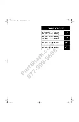 Suzuki DR-Z125/L Service Manual (2003-2009) - Comprehensive Repair & Maintenance Guide Preview image 3