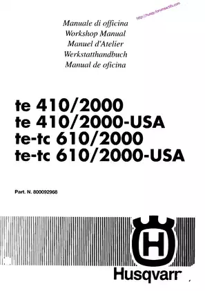 Husqvarna TE 410 & TE 610 Workshop Manual - Comprehensive Service Guide