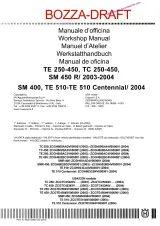 2004 Husqvarna TE 250-450, TC 250-450, SM 450 R/ 2003–2004, SM 400, TE 510-TE 510 Centennial Workshop Manual (P/N 8000 A2925) – preview page 2