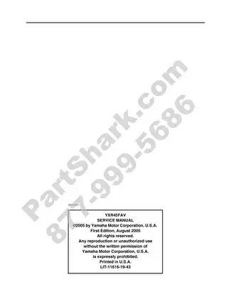 Complete Yamaha Rhino 450 Service Manual (2005) - Essential Repair Guide Preview image 2