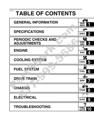 2006-2010 Yamaha Rhino 450, YXR45FAV repair manual Preview image 5