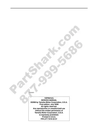 Yamaha YZF-R6 2009 Service Manual PDF Download Preview image 2