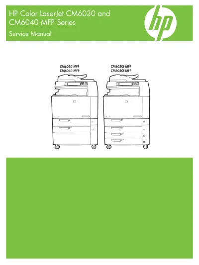 Preview: HP Color LaserJet CM6030/CM6040 MFP Service Manual (P/N Q3938-90953)