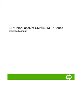 HP Color LaserJet CM6030, CM6040 multifunction color laser printer service manual Preview image 3