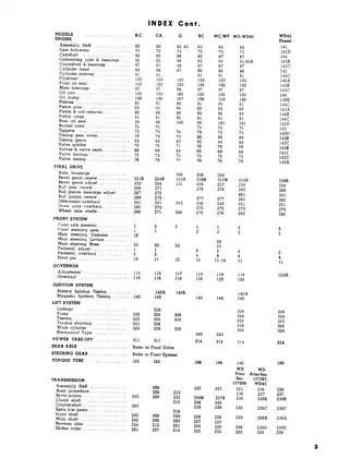 1933-1958 Allis Chalmers B, C, CA, G, RC, WC, WF, WD, WD45, WD45D tractor shop manual Preview image 3