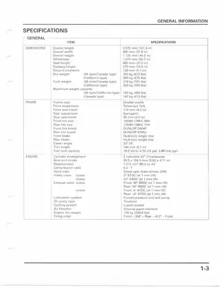 2002-2006 Honda VTX1300S, VTX1300R shop manual Preview image 5