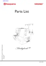 2010 Husqvarna Huskylock S21 / S25 Sewing Machine Service Manual & Parts Lists (P/N 104 73 00-26) – preview page 1