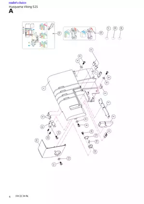 Husqvarna Huskylock viking S21, viking S25 OEM parts list Preview image 4