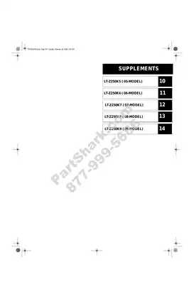 Suzuki LT-Z250 Service Manual (2004-2009) - Comprehensive Repair & Maintenance Guide Preview image 3