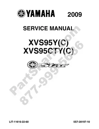 2009-2010 Yamaha V-Star 950, XVS95Y, XVS95CTY service manual Preview image 1
