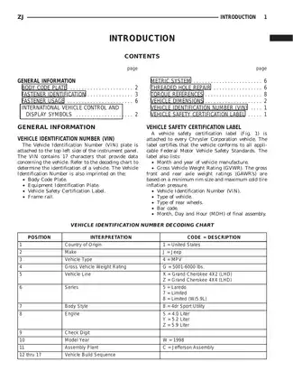 1998 Jeep Grand Cherokee repair manual Preview image 4