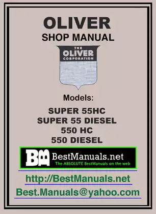1954-1958 Oliver™ Super 55HC, Super 55 Diesel, 550 HC, 550 tractor shop manual