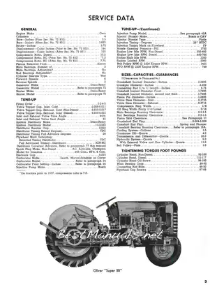 1954-1958 Oliver™ Super 55HC, Super 55 Diesel, 550 HC, 550 tractor shop manual Preview image 3