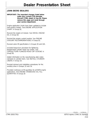 John Deere 6076 Diesel Engine Technical Manual (CTM6) Preview image 3