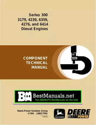 John Deere 300 Series Diesel Engine Component Technical Manual (CTM4) Preview image 1
