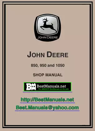 Comprehensive John Deere 850, 950 & 1050 Shop Manual - Perfect for Maintenance and Repairs