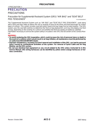 2007-2010 Nissan Altima Accelerator Control System manual Preview image 2