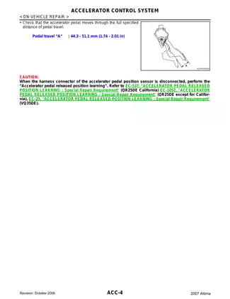 2007-2010 Nissan Altima Accelerator Control System manual Preview image 4