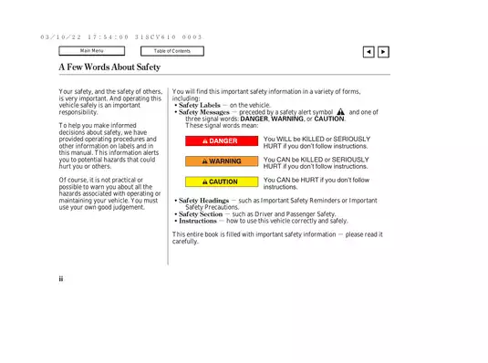 2003-2008 Honda Element owner´s manual Preview image 4