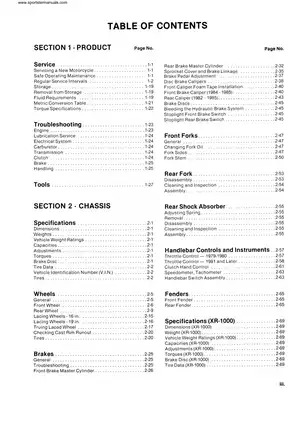 Harley-Davidson XL/XR Models 1000cc 4-Speed Service Manual (1979-1985) Preview image 4