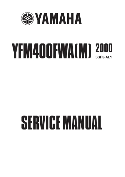 Preview: 2000 Yamaha YFM400FWA(M) Service Manual (P/N 5GH3-AE1)