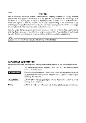 2000-2002 Yamaha Kodiak 400, YFM 400 service manual Preview image 3