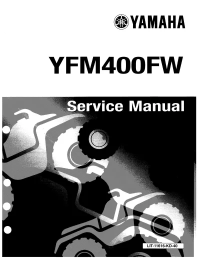 Preview: 2000–2005 Yamaha Kodiak 400 YFM400FW ATV Service & Repair Manual (P/N LIT-11616-KD-40)