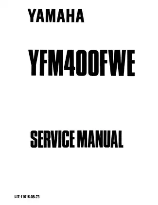 Yamaha YFM400FW ATV Service Manual (1996-2003) Preview image 2