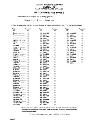 1975-1986 Cessna 172 & 172 Skyhawk aircraft parts catalog manual Preview image 2