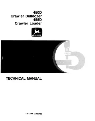 John Deere 450D/455D Crawler Dozer and Loader Technical Manual TM1291 Preview image 1